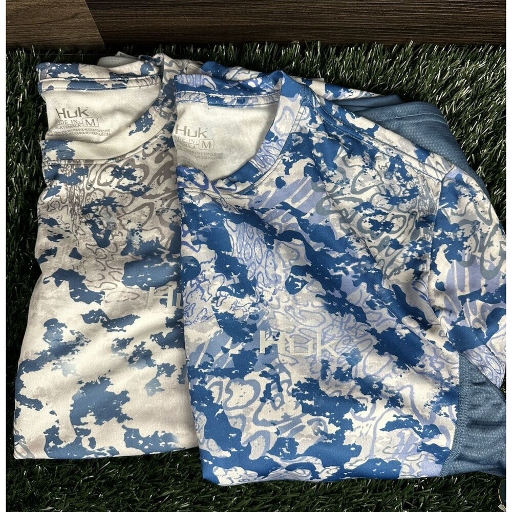 2 Huk Fishing‎ Icon X Tide Change Fade Shirt Mens M Long Sleeve Performance